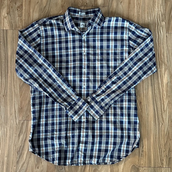 **PETER MILLAR** casual plaid button down SIZE LARGE - Picture 2 of 5